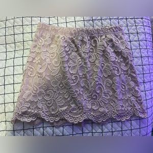 light pink forever21 lace skirt